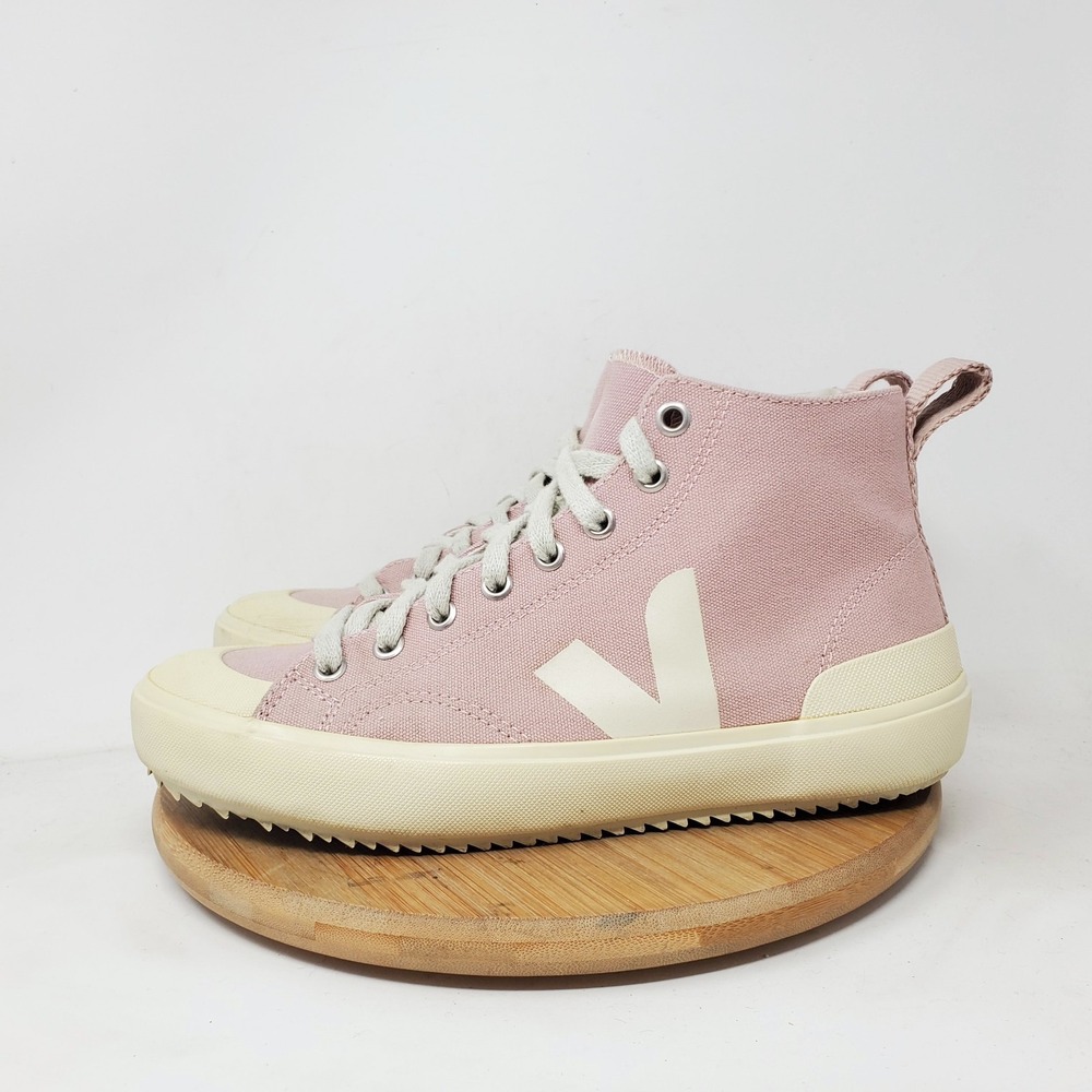 VEJA Nova HT Shoes Womens 6 Pink Canvas High Top Lace Up Retro Sneaker